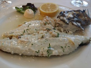 Pescado del día, lomo de rodaballo