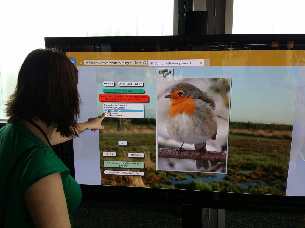 Pantalla interactiva Urdaibai Bird Center