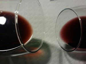 Cata de colores de vino de la rioja alavesa