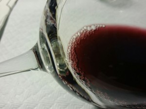 Detalle de vino de la rioja alavesa