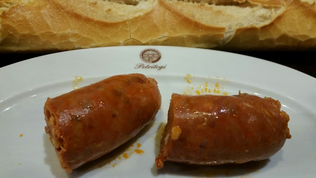 Chorizo a la sidra, Petritegi