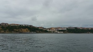 Puerto viejo de Algorta desde el mar