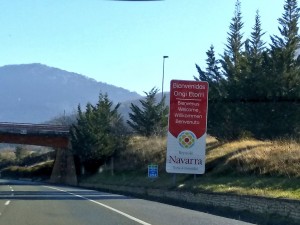 Cartel Navarra carretera