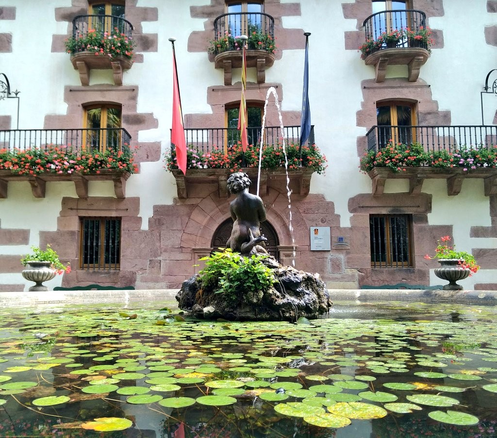 water pond in the garden of the Bertiz estate