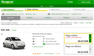 Europcar, alquiler de coche en Euskadi