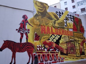 Mural Maldanbera en Vitoria Gasteiz