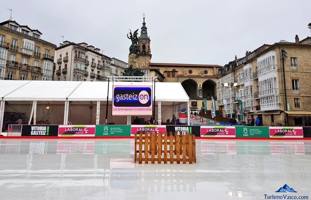 Christmas ice skating rink in Vitoria Gasteiz