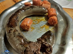 Chorizo y morcilla en sarasola sagardotegia