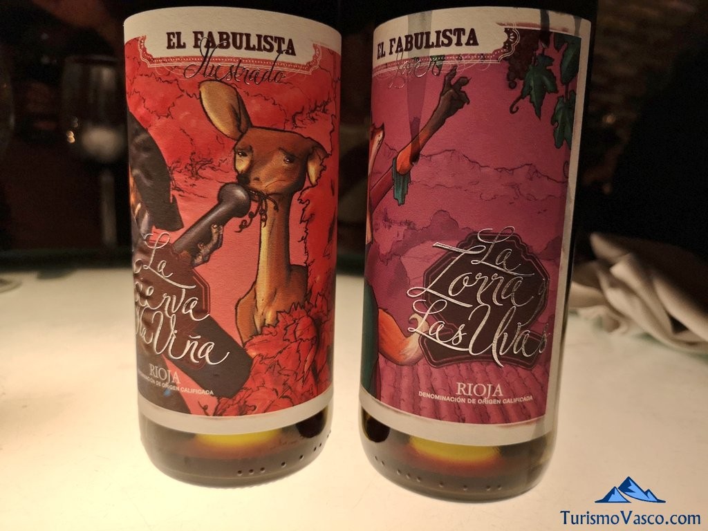 Botellas de la bodega el fabulista, Rioja Alavesa