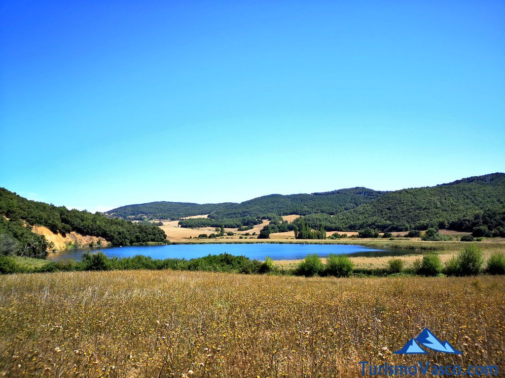 lake cacicedo from the salinas de añana route