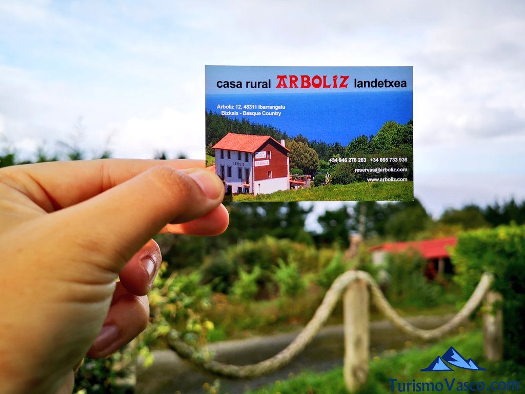 tarjeta, casa rural Arboliz