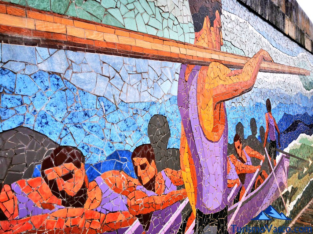paddlers santurtzi mural port, Santurtzi what to see