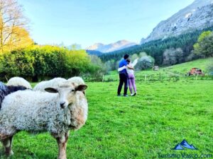 disfrutando del parque natural de Urkiola, pastor por un día