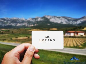 tarjeta de la bodega lozano, visitas guiadas a bodegas de Rioja Alavesa