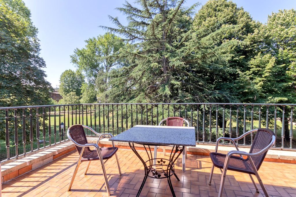 terrace of the hotel artaza, where to sleep in Getxo