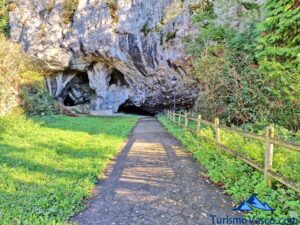 main entrance to the cave in Aldeacueva, Karrantza, Bizkaia