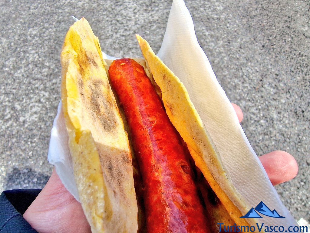 a chorizo talo in the Basque Country