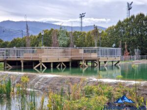 lago del parque etxebarria en bilbao