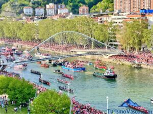 puente zubizuri, gabarra, athletic club de bilbao, ria