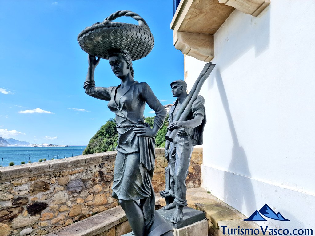 Old Port of Algorta sculpture, tourist tours, guided tours in Getxo
