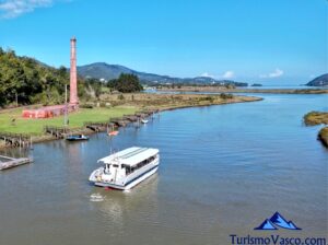 paseo en barco por la ria de mundaka, recorrido en barco ria de urdaibai