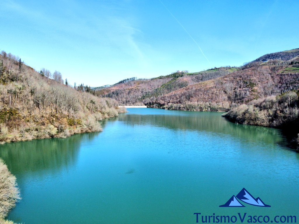 Ibai Eder Reservoir as seen from a drone